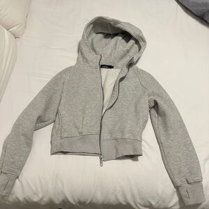 Trendy Queen Women's Gray Hooded Jacket Size S